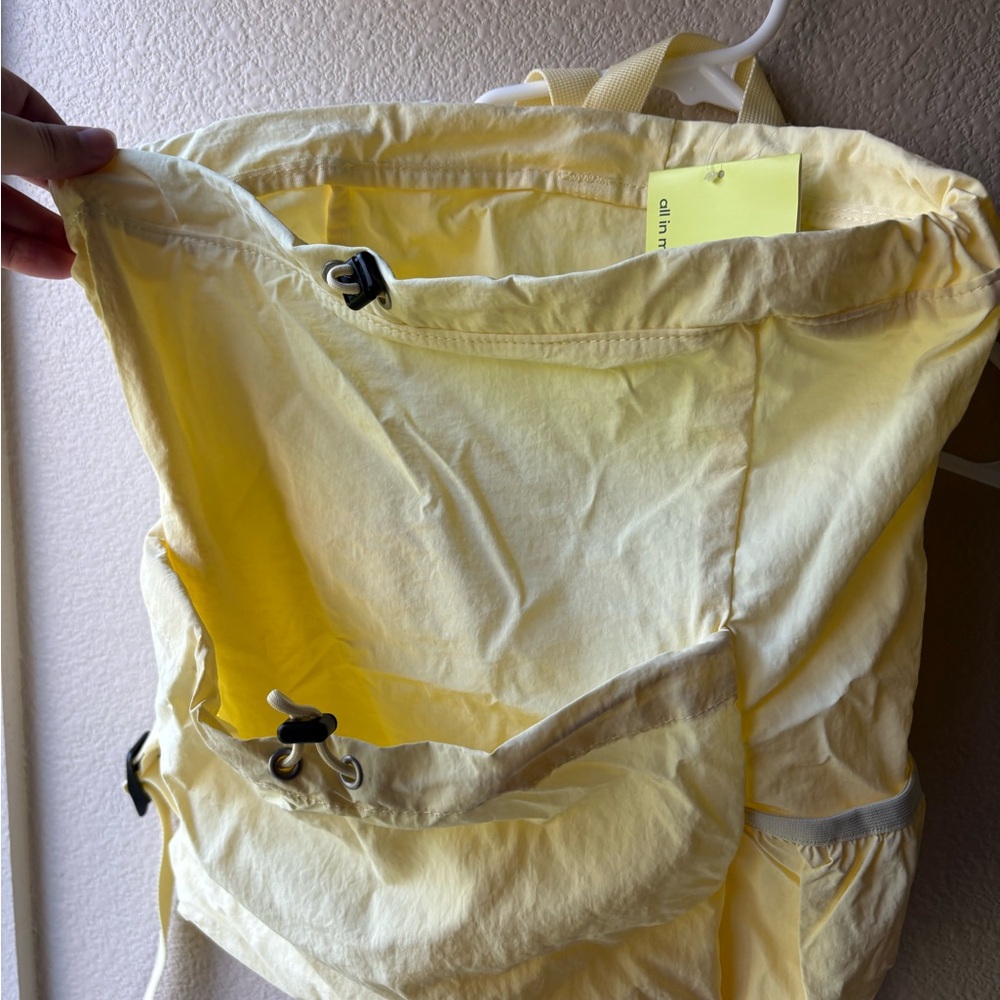All in Motion butter Yellow drawstring Backpack